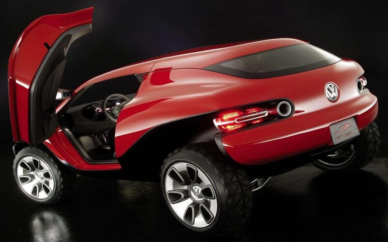 Red Concept Car — Dramatic, 3d Render, Car Door, Wheel
