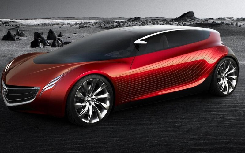 Red Concept Car — Dramatic, 3d Render, Desert