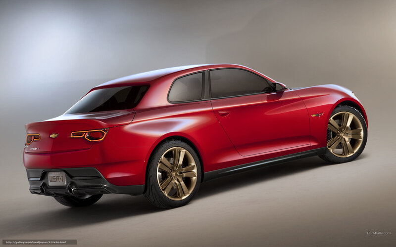 Red Concept Car — Dramatic, 3d Render, Gold Wheels