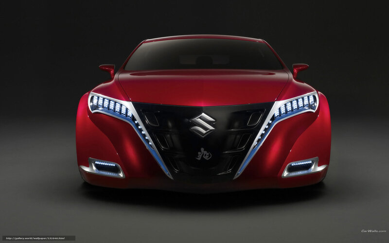 Red Concept Car — Dramatic, 3d Render, Headlights, Grille