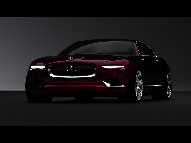 Red Concept Car — Dramatic, 3d Render, Headlights