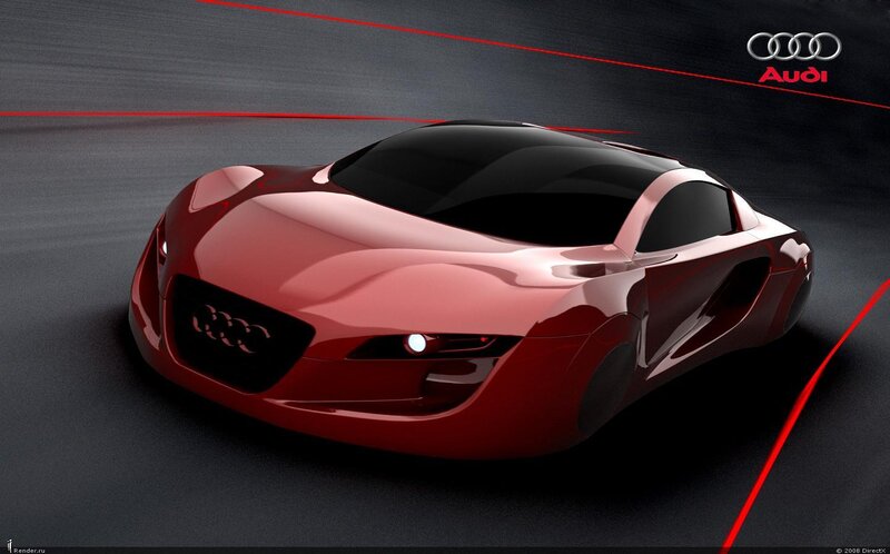 Red Concept Car — Dramatic, 3d Render