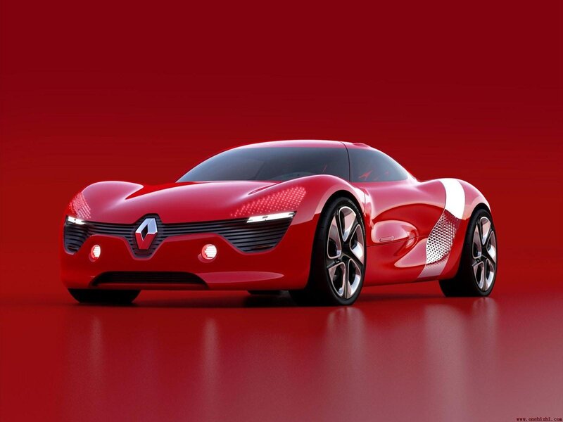 Red Concept Car — Dramatic, 3d Render, Wheels, Headlights