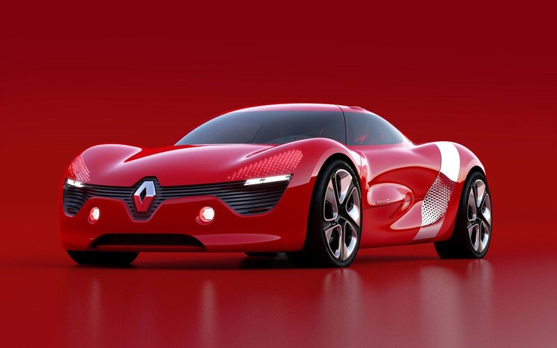Red Concept Car — Dramatic, 3d Render, Wheels, Lights