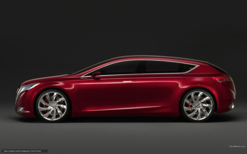 Red Concept Car — Dramatic, 3d Render, Wheels, Windows