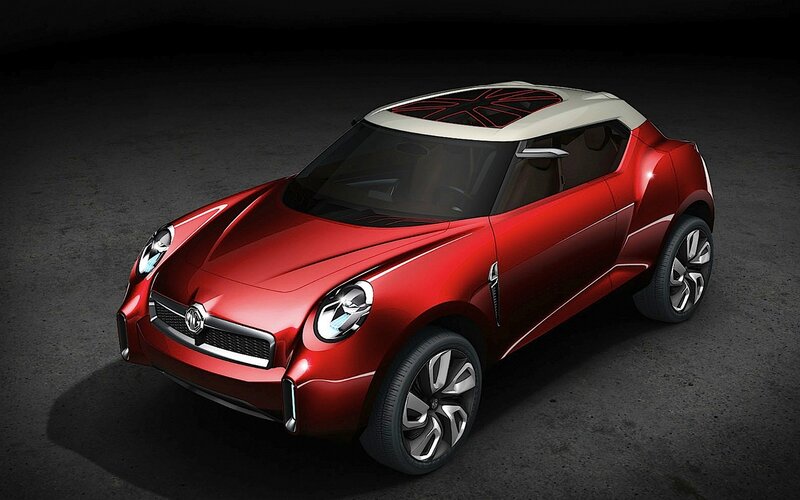 Red Concept Car — Dramatic, 3d Render, White Roof
