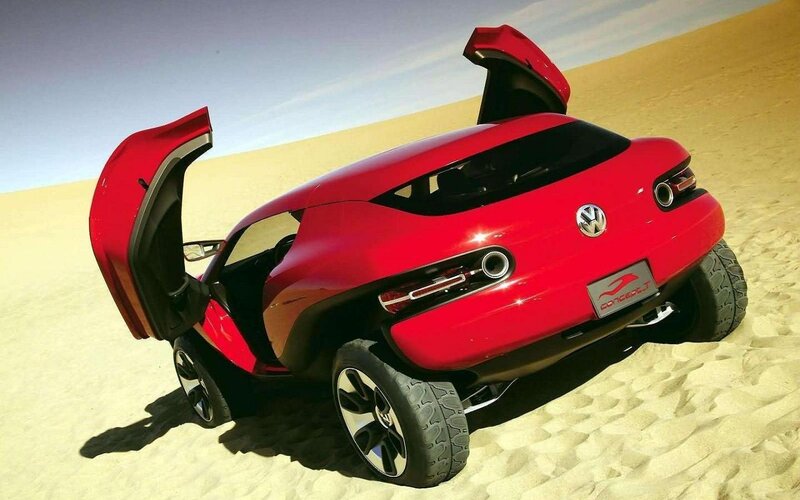 Red Concept Car — Dramatic, Afternoon, 3d Render