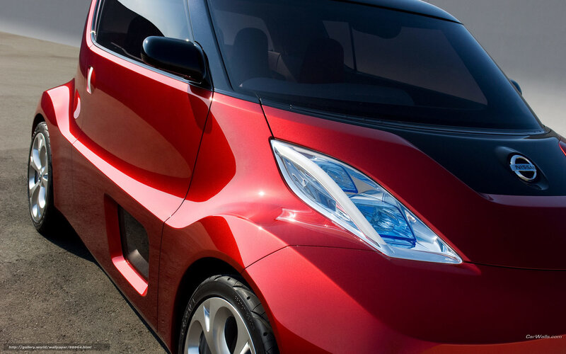 Red Concept Car — Dramatic, Afternoon, Photograph, Headlight, Wheel