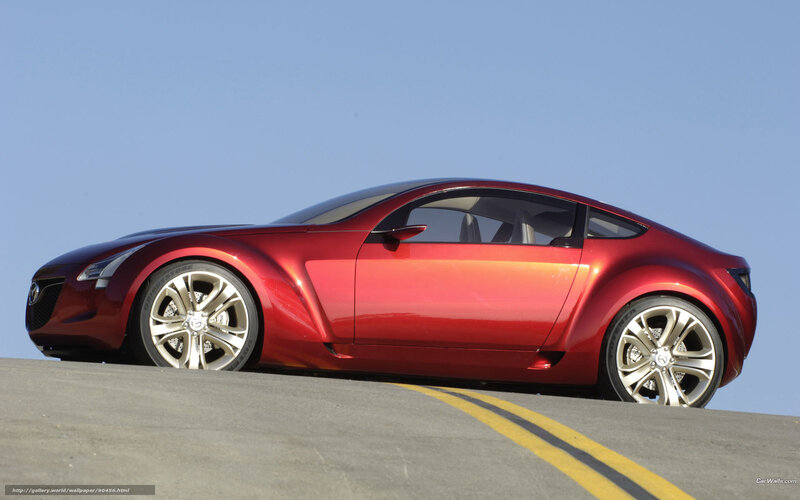 Red Concept Car — Dramatic, Afternoon, Photograph, Road, Double Yellow Line