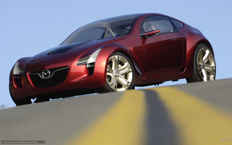 Red Concept Car — Dramatic, Afternoon, Photograph, Road