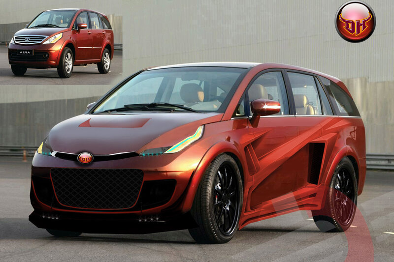 Red Concept Car — Dramatic, Digital Art, Inset Image