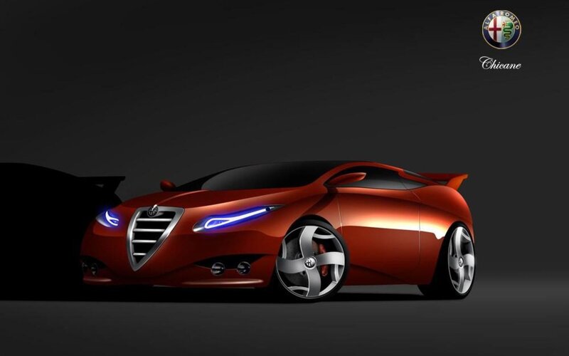Red Concept Car — Dramatic, Digital Art