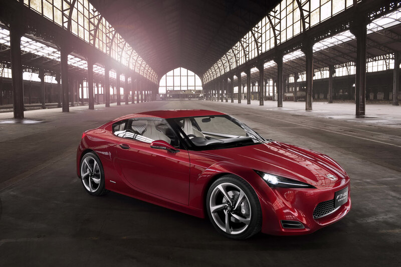 Red Concept Car — Dramatic, Photograph, Building