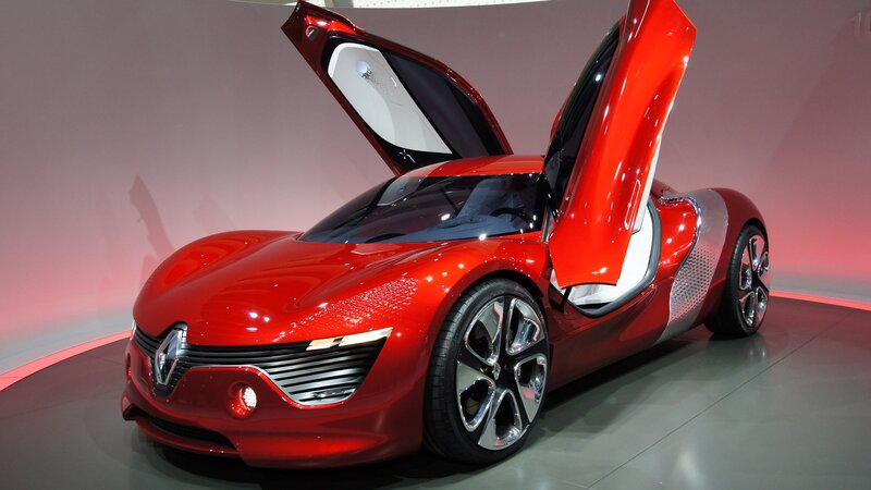 Red Concept Car — Dramatic, Photograph, Car Door, Wheels