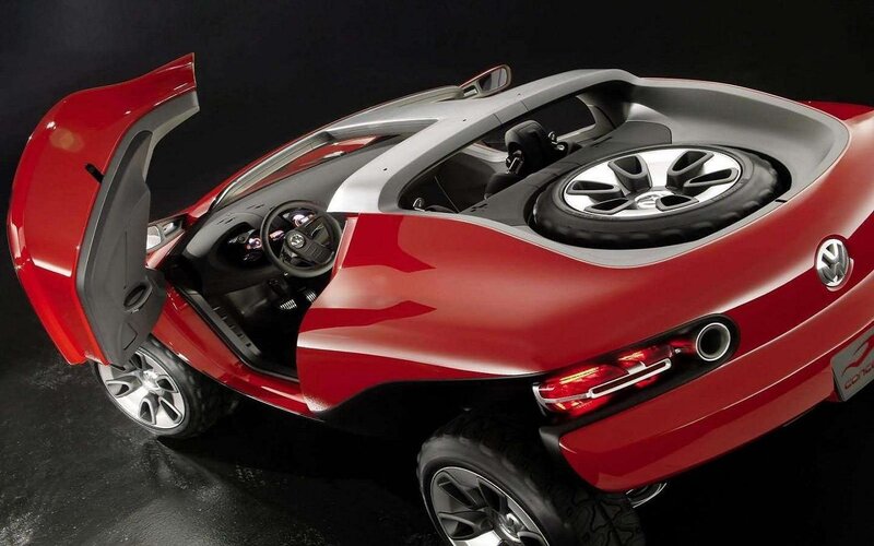 Red Concept Car — Dramatic, Photograph, Open Door