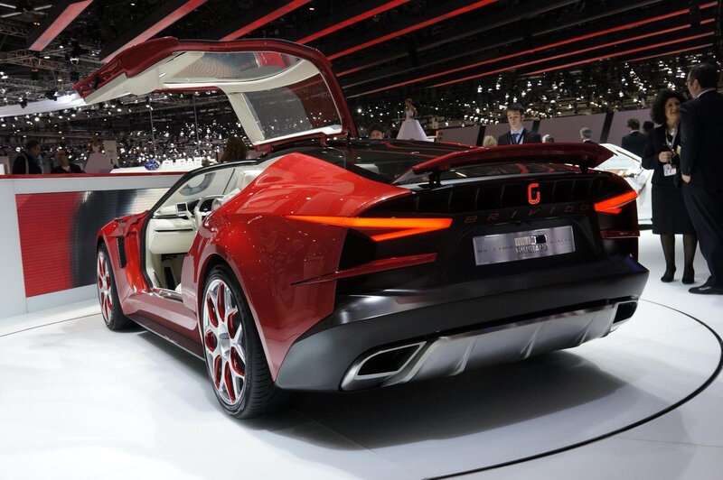 Red Concept Car — Dramatic, Photograph, People