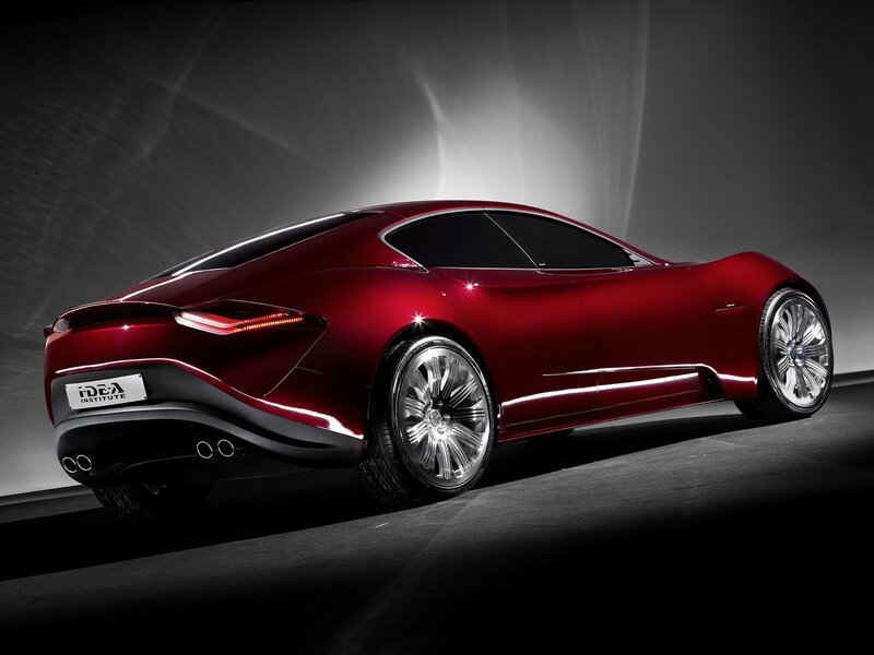 Red Concept Car — Dramatic, Photograph, Wheels