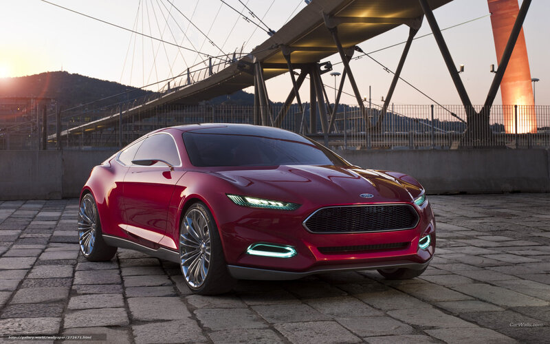 Red Concept Car — Dramatic, Sunset, 3d Render, Bridge