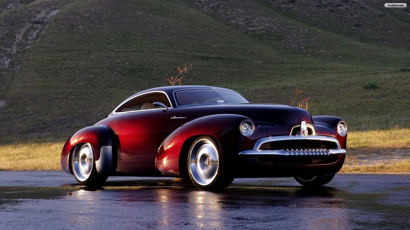 Red Concept Car — Dramatic, Sunset, Photograph