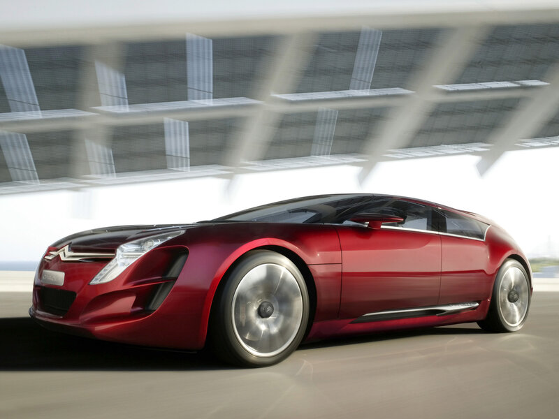 Red Concept Car — Dynamic, 3d Render, Building