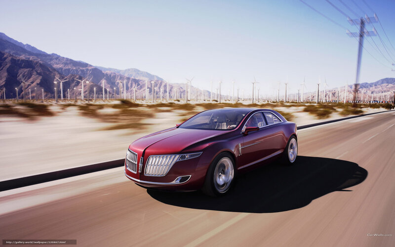 Red Concept Car — Dynamic, Afternoon, 3d Render, Wind Turbines