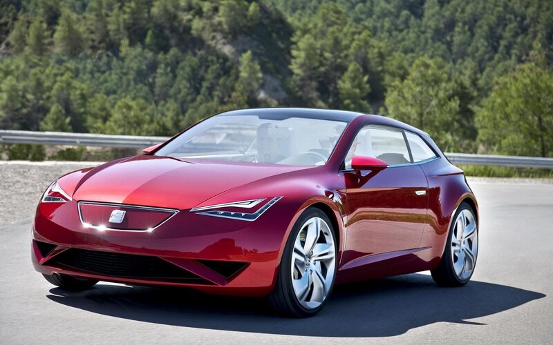 Red Concept Car — Dynamic, Afternoon, Photograph