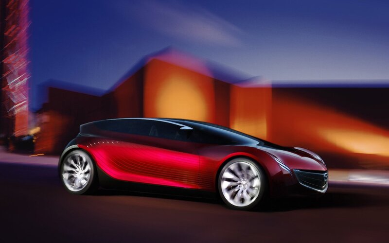 Red Concept Car — Dynamic, Night