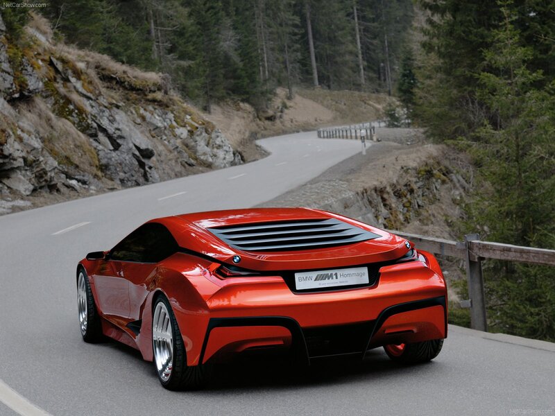 Red Concept Car — Dynamic, Photograph, Road, Forest