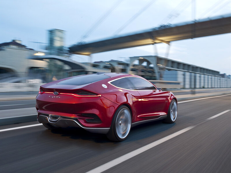 Red Concept Car — Dynamic, Sunset, Photograph