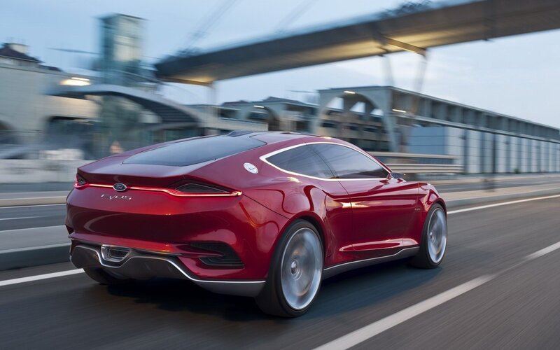 Red Concept Car — Dynamic, Sunset