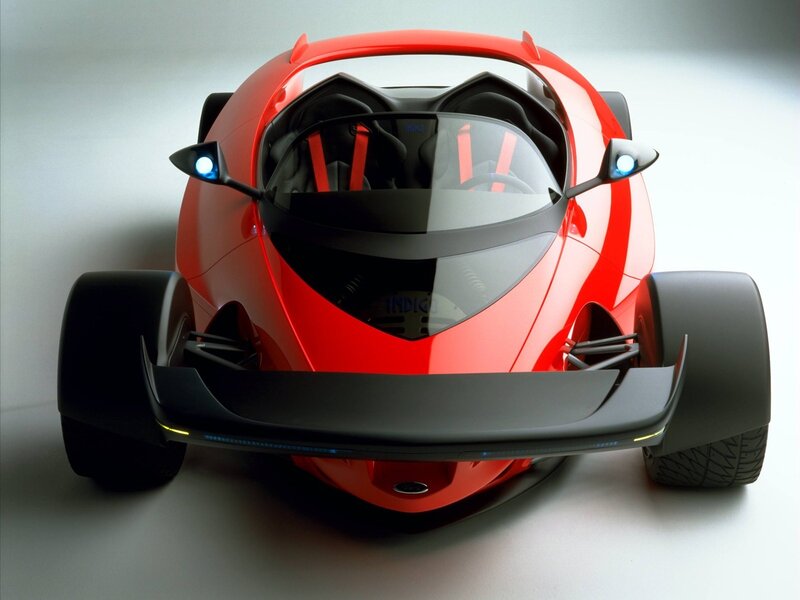 Red concept car front view