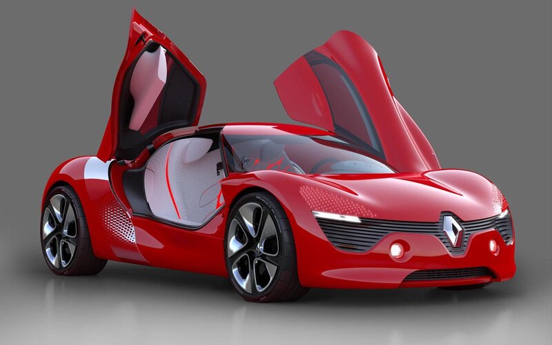 Red Concept Car — Futuristic, 3d Render, Car Door, Wheel