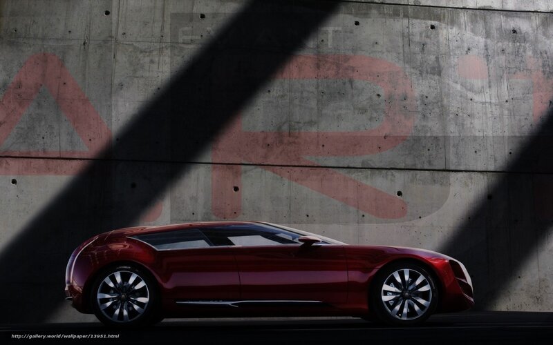 Red concept car in shadow