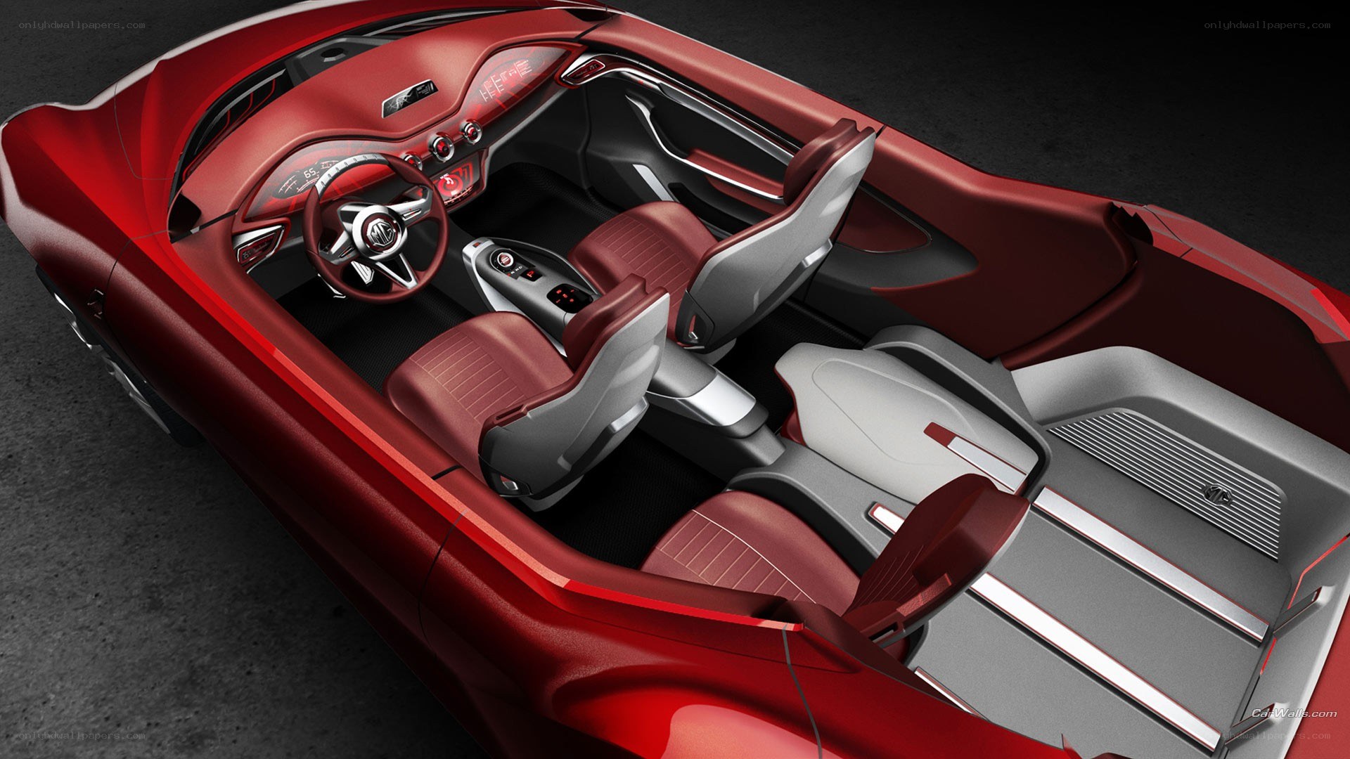 red concept car interior