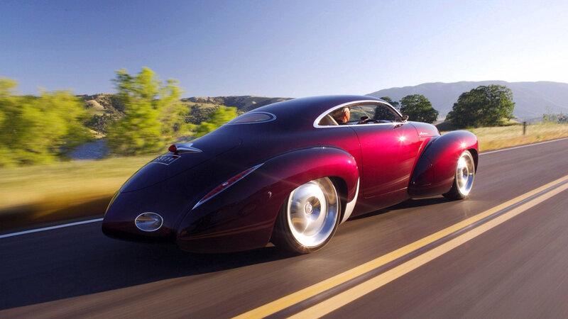 Red Concept Car — Maroon, Dynamic