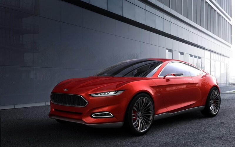 Red Concept Car — Modern, 3d Render, Building