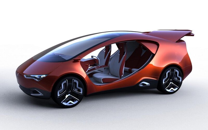 Red Concept Car — Modern, 3d Render, Car Door, Seats