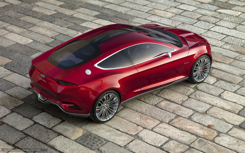 Red Concept Car — Modern, 3d Render, Cobblestone, Windows