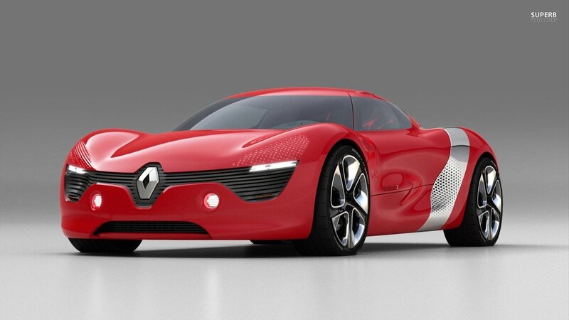 Red Concept Car — Modern, 3d Render, Wheels, Grille, Silver, Black