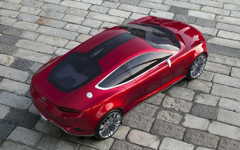 Red Concept Car — Modern, Afternoon, Photograph