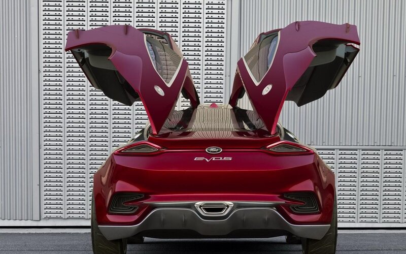 Red Concept Car — Modern, Photograph, Car Doors