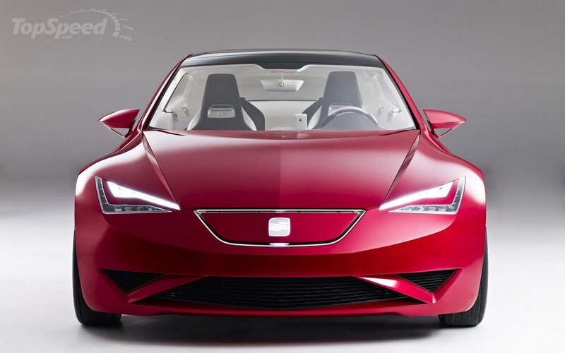 Red Concept Car — Modern, Photograph, Headlights