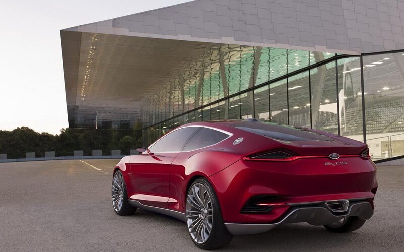 Red Concept Car — Modern, Sunset