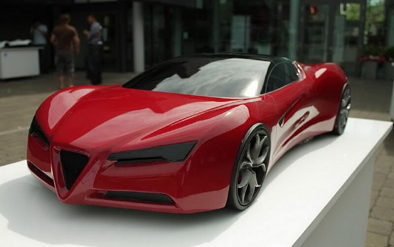Red Concept Car — Neutral, Afternoon