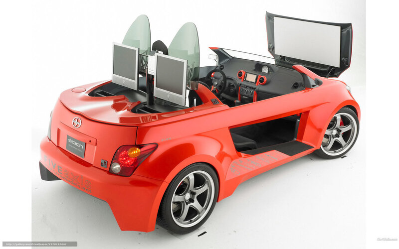 Red Concept Car — Neutral, Photograph, Computer Monitors