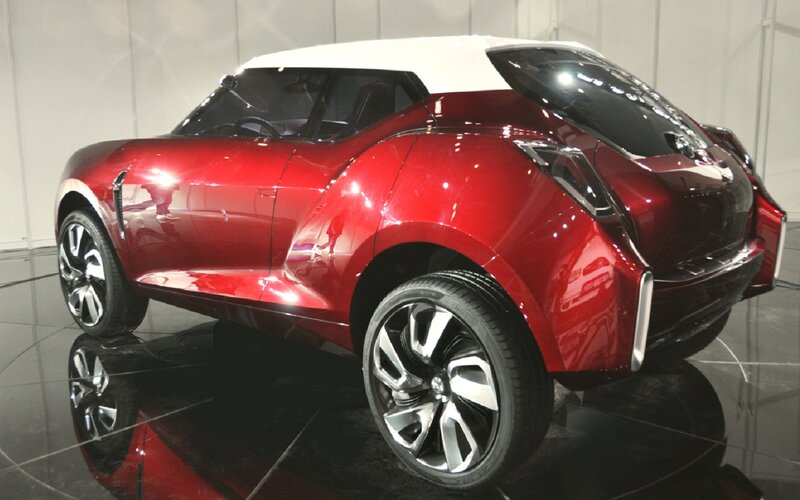 Red Concept Car — Neutral, Photograph, White Roof
