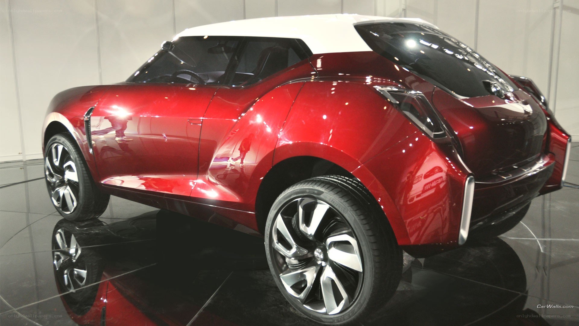 red concept car on display