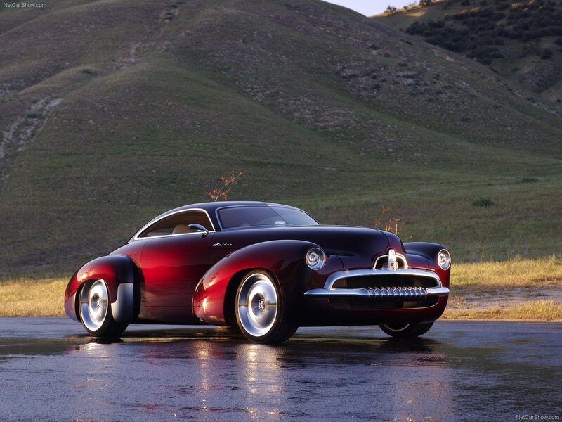 Red Concept Car — Serene, Sunset, Photograph, Hills, Road, Black, Green