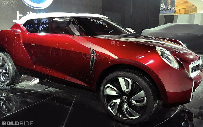 Red Concept Car — Showroom, Photograph, Car Show
