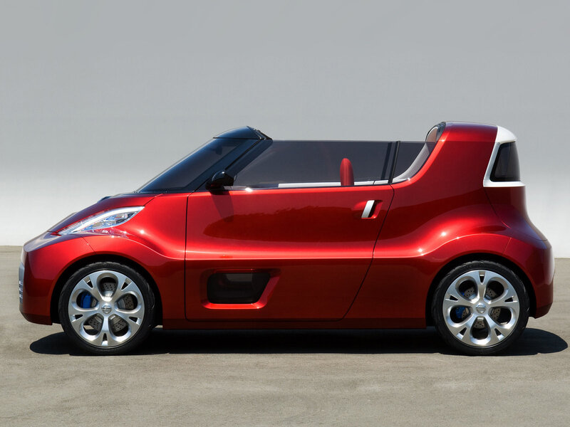 Red concept car side view